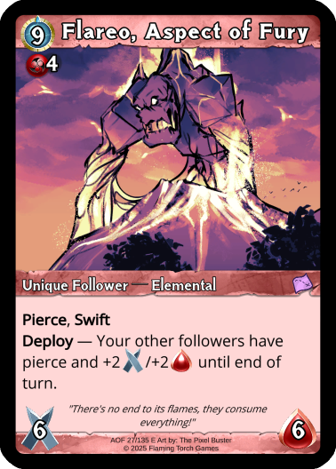 Flareo, Aspect of Fury